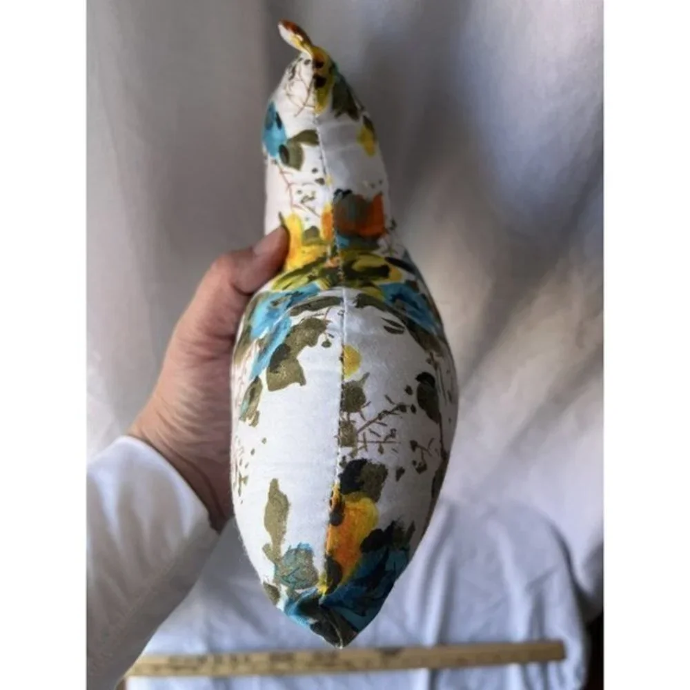 Vintage Handmade Cat Pillow Floral Kitty Cottagecore Shabby Chic Decor